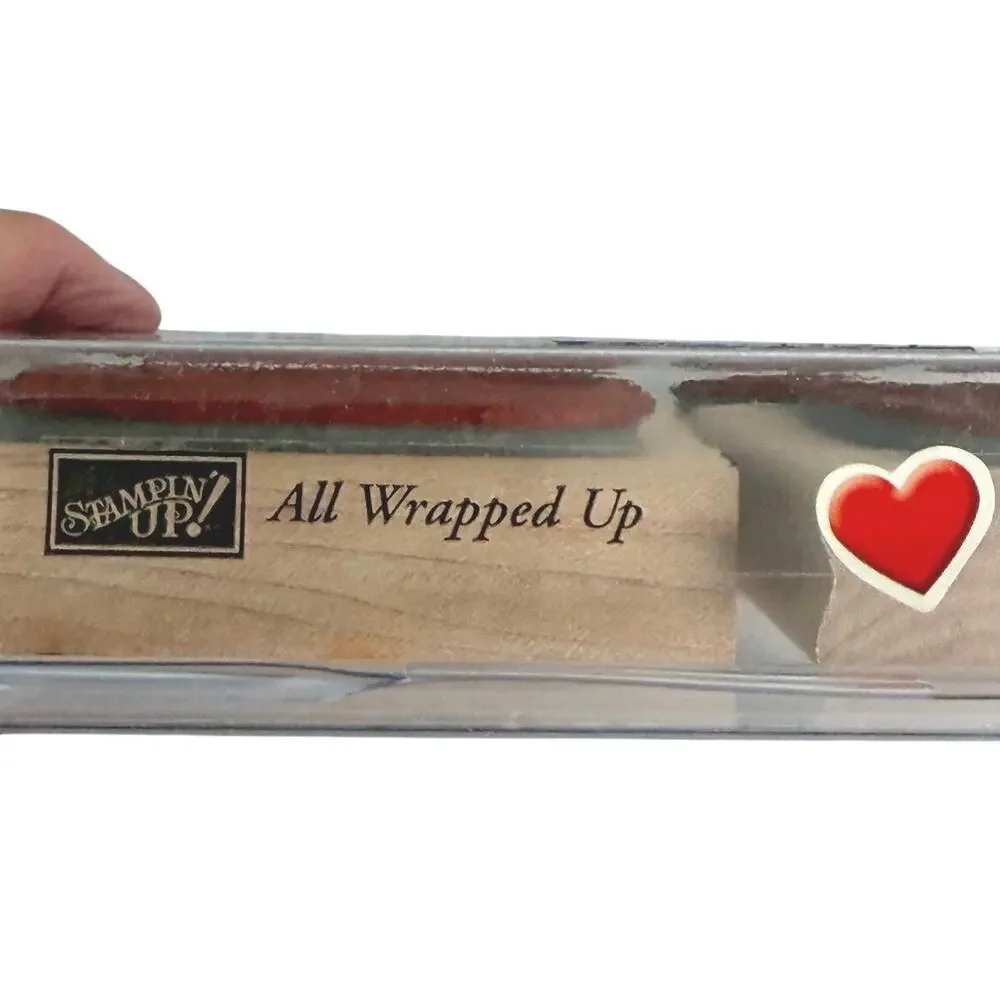 Stampin’ Up set of 7 rubber stamps Please”all wrapped up” collection